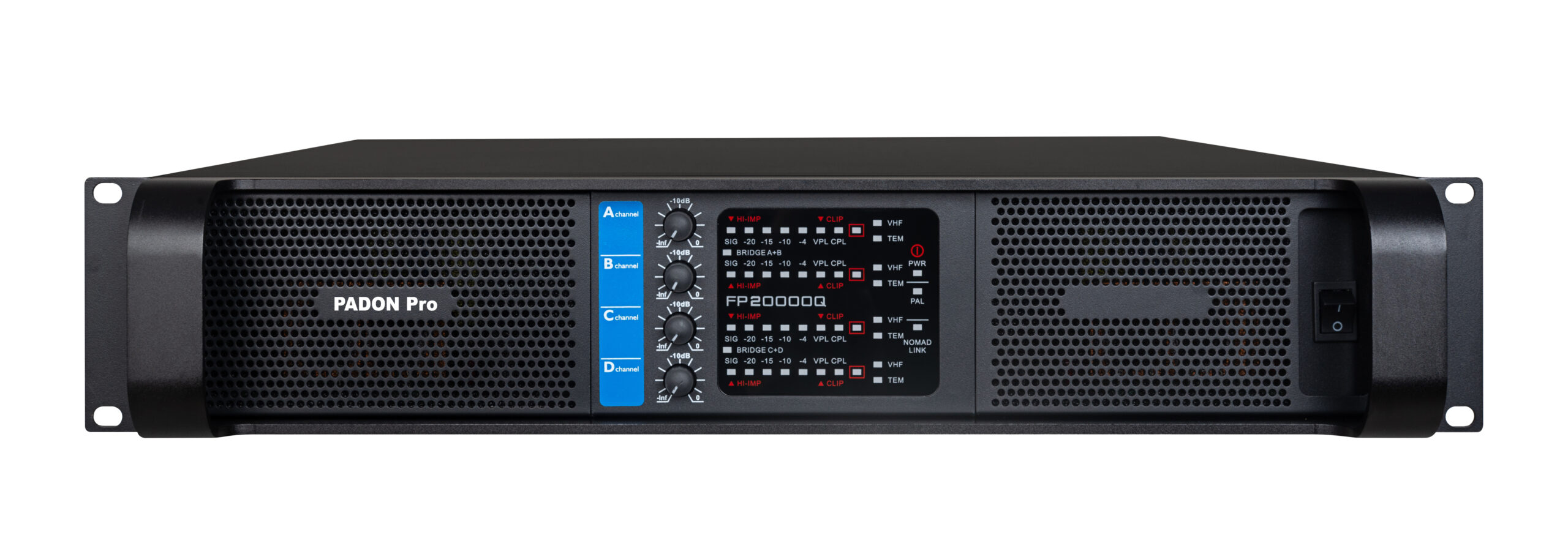 PADON FP20000Q four channel,2350W*4 powerful, professional amplifier, audio equipment, 8 ohms, Class D